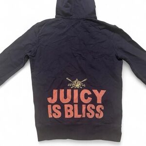 Vintage/Rare “Juicy Is Bliss” Navy Blue & Pink Juicy Couture Hoodie